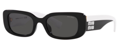 Miu Miu SMU 08Y Black Bone Square Sunglasses 51mm