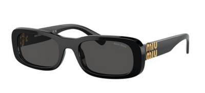 Miu Miu SMU 08Z Black Bone Oval Sunglasses 53mm