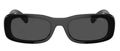 Miu Miu SMU 08Z Black Bone Oval Sunglasses 53mm
