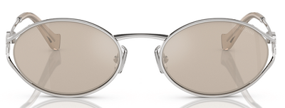 Miu Miu SMU 52Y Silver Metal Mirror Lens Sunglasses