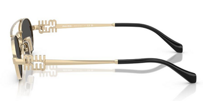 Miu Miu SMU 54Z ZVN-08Z Gold Metal Square Sunglasses 53mm