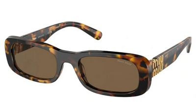 Miu Miu SMU08Z VAU-06B Patterned Brown Sunglasses 53mm