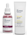 The Purest Solutions Skincare Set - Exfoliating Facial Peeling & UV Protection with SPF 50+ - Sunscreen
