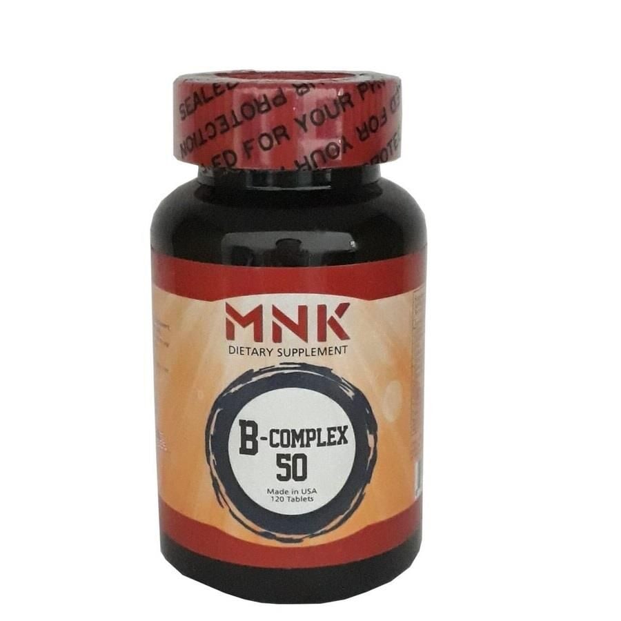 Mnk B Complex 50 Dietary Supplement with Vitamin C 120 Tablets