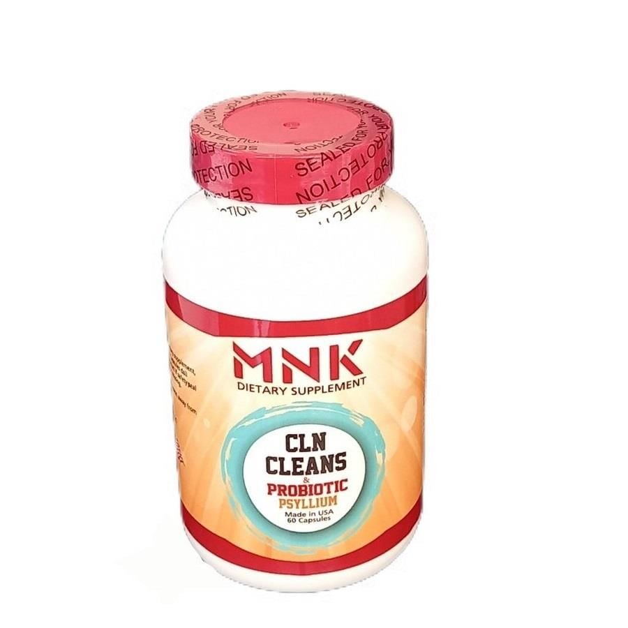 Mnk Dietary Supplement CLN CLEANS Probiotic & Psyllium 60 Capsules