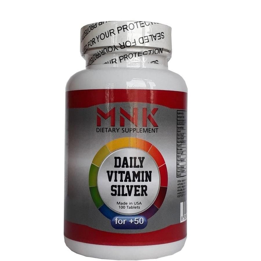 Mnk Daily Vitamin Silver 50+ Multivitamin Supplement 100 Tablets