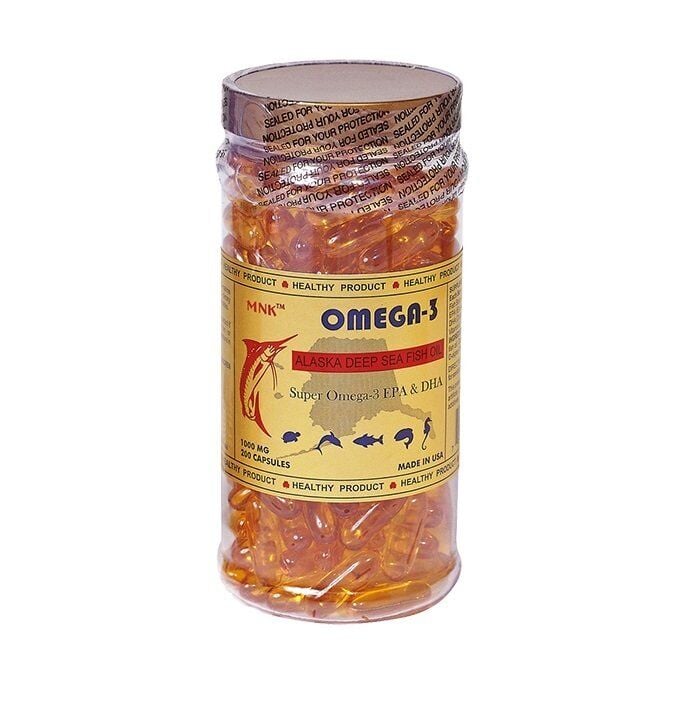 Mnk Omega-3 Dietary Supplement with EPA & DHA 200 Capsules