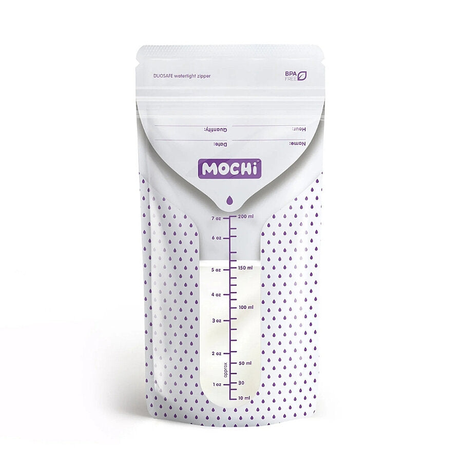 Mochi Breast Milk Storage Bags Leak-Resistant 200 ml 50 Count