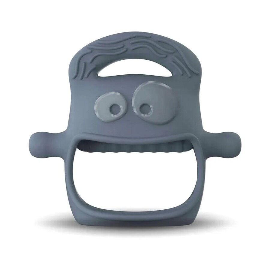 Mochi Grey Silicone Teether Soothing Multi-Texture Toy
