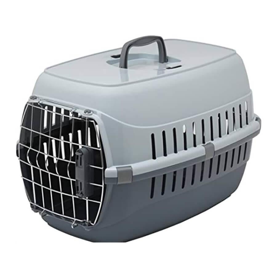 Moderna Roadrunner Pet Carrier with Metal Door and Ventilation, Grey Size 2