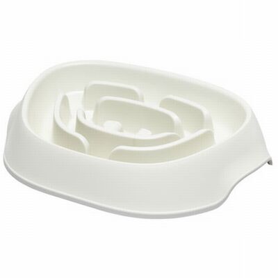 Moderna Slomo Slow Feeder Dog Bowl White 950 ml