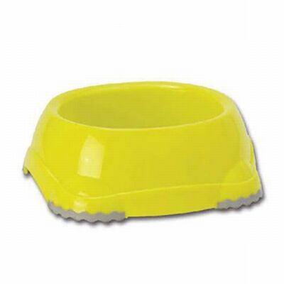 Moderna Smart Plastic Pet Bowl for Food and Water Yellow 735 ml