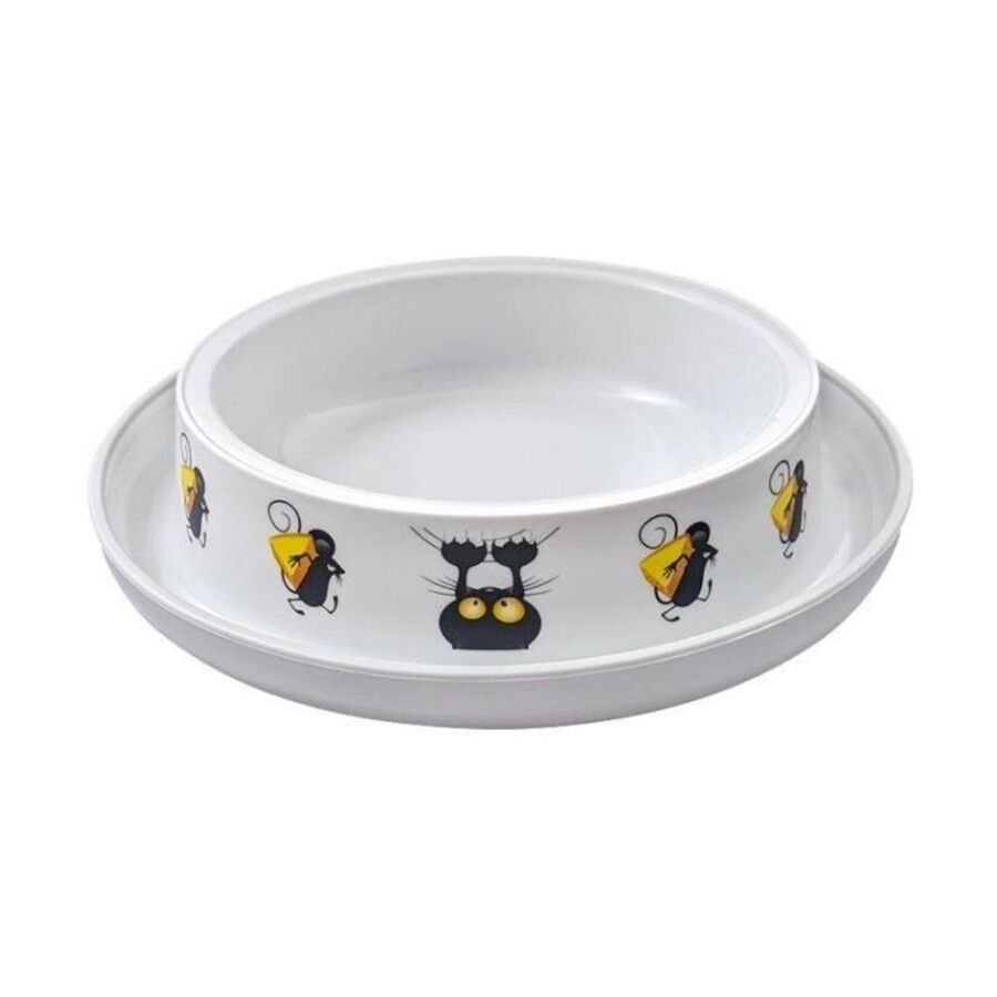 Moderna Trendy Cat and Mouse Patterned Pet Bowl 210ml