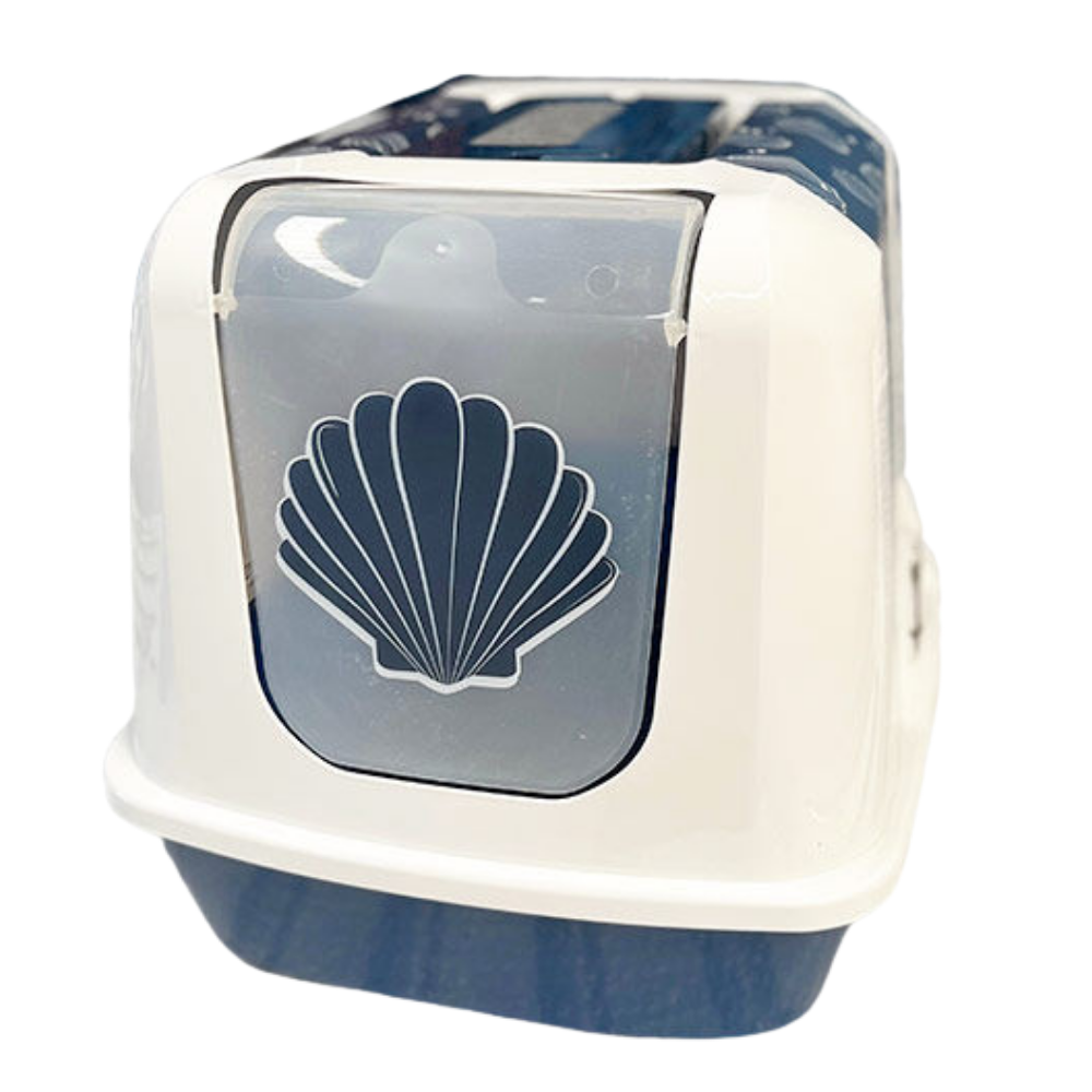 Moderna Trendy Shell Pattern Enclosed Cat Litter Box 57cm