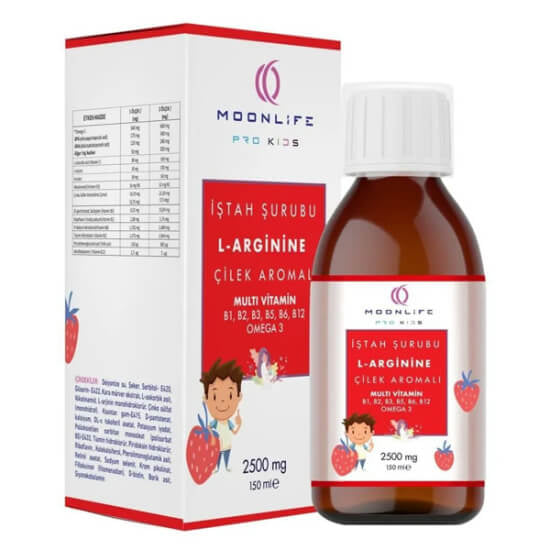 Moon Life L-Arginine &amp; Omega 3 Strawberry Multivitamin 150 ml