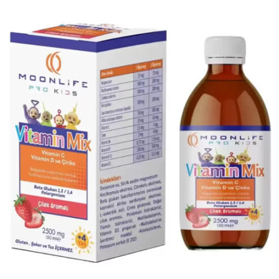 Moon Life Vitamin C &amp; D Zinc Beta Glucan Syrup 150 ml