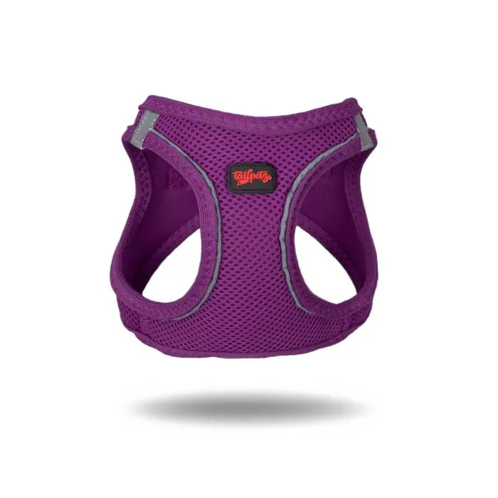 TailPetz Air-Mesh Dog Harness Breathable Comfort Purple
