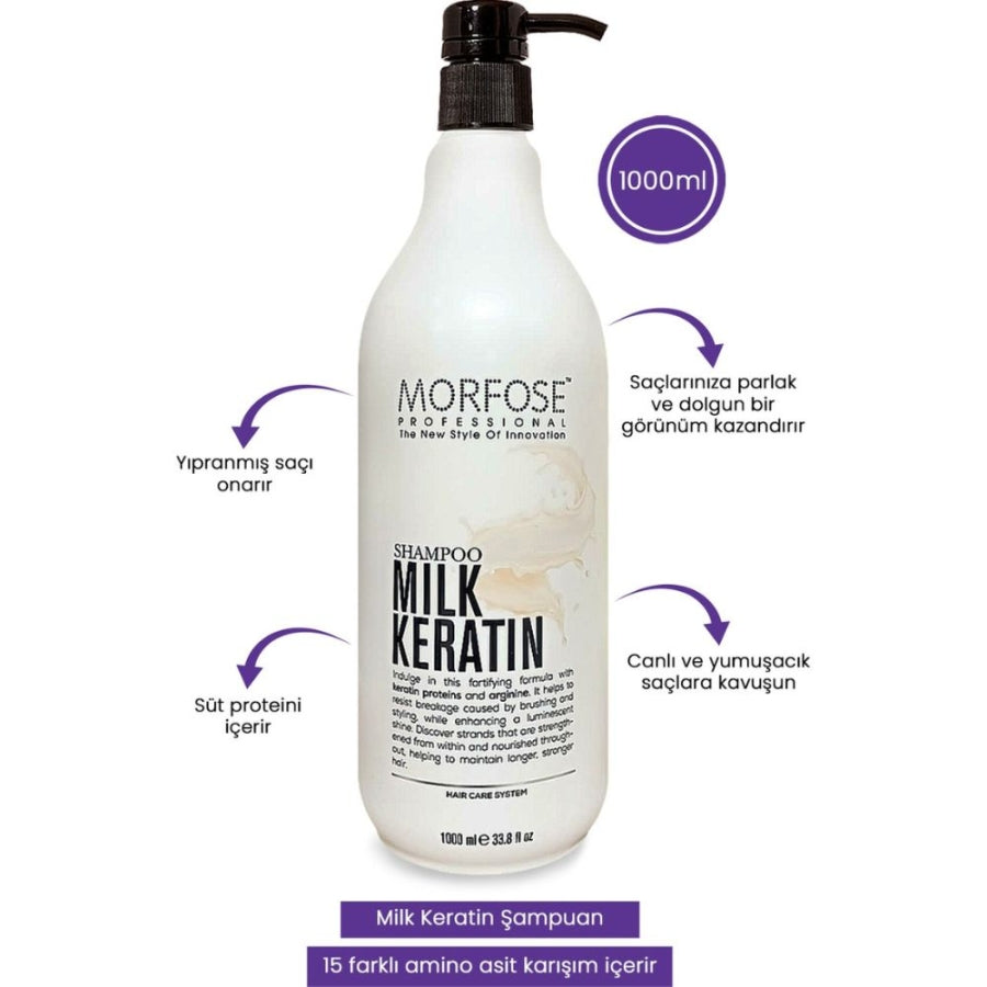 Morfose Milk Keratin Shampoo Strengthening Hair Cleanser 1000ml