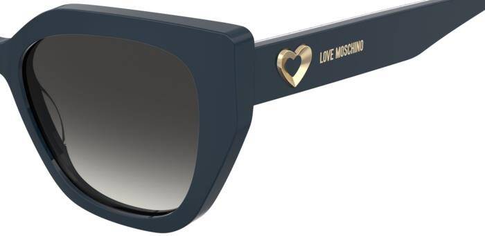 Moschino Love Women's Square Sunglasses - Black & Gold - 54mm