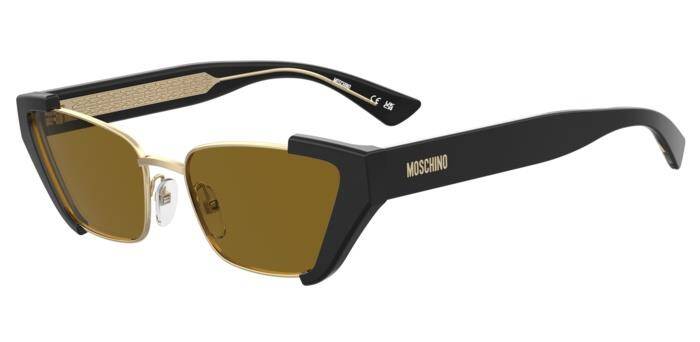 Moschino Mos 205/S Women's Designer Sunglasses Black & Gold 56mm