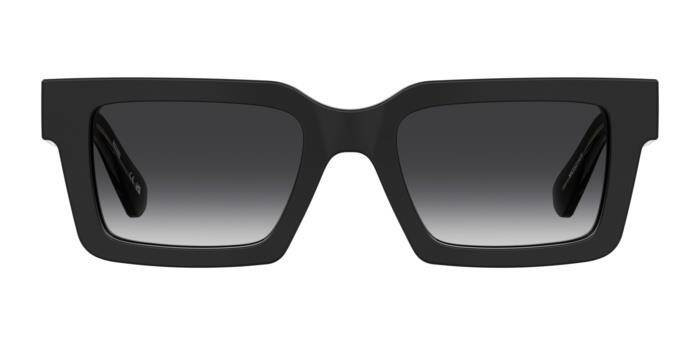 Moschino MOS 214/S Black Rectangular Unisex Sunglasses 52mm