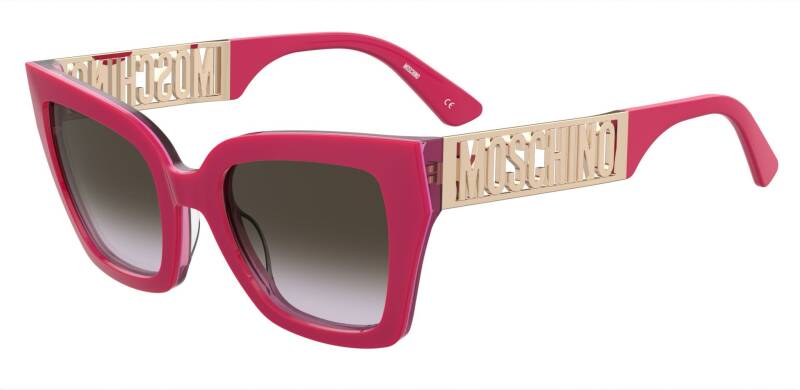 Moschino MOS161/S Brown Violet Gradient Square Sunglasses