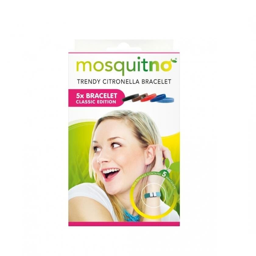 Mosquitno Citronella Repellent Bracelets for Adults 5 Pack