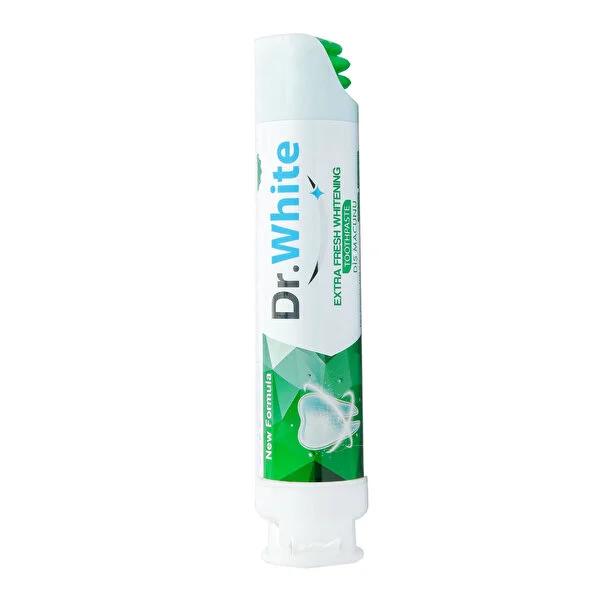 Dr. White Extra Fresh Whitening Toothpaste - 100ml Tube with Vacuum Pump Dispenser for Oral Hygiene and Teeth Whitening Dr. White Extra Fresh Whitening Toothpaste - 100ml whitening toothpaste, oral hygiene, teeth whitening, Dr. White toothpaste, extra fresh toothpaste, toothpaste with vacuum dispenser, stain removal toothpaste, healthy smile, oral care products, teeth cleaning, whitening oral care
