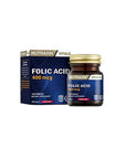 Nutraxin Folic Acid 400 mcg Dietary Supplement - 100 Tablets, Vegan & Allergen-Free - Vitamin & Supplement