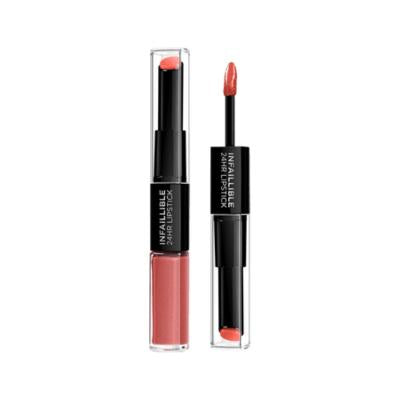 L'Oreal Paris Infallible: 24HR Incessant Russet Lipstick - Long Lasting, Hydrating, Smudge & Kiss-Proof Lip Color L'Oreal Infallible 24HR Lipstick - Long Lasting Hydration & Color long lasting lipstick, 24 hour lipstick, Loreal lipstick, hydrating lipstick, Incessant Russet lipstick, smudge proof lipstick, kiss proof lipstick, lipstick, long-wear lipstick, vibrant lip color, moisturizing lipstick, makeup, beauty, cosmetics, women's makeup, lip color, russet lipstick, low maintenance beauty, gifts for her, b