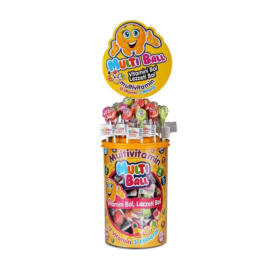 Multiball Multivitamin Lollipop Daily Nutrient Support 150 Count