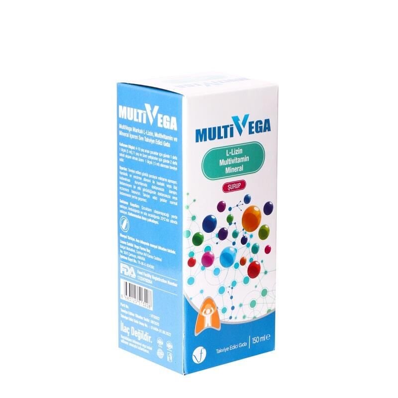 Vega Ilac Multivega L-Lysine Multivitamin & Mineral Liquid 150ml