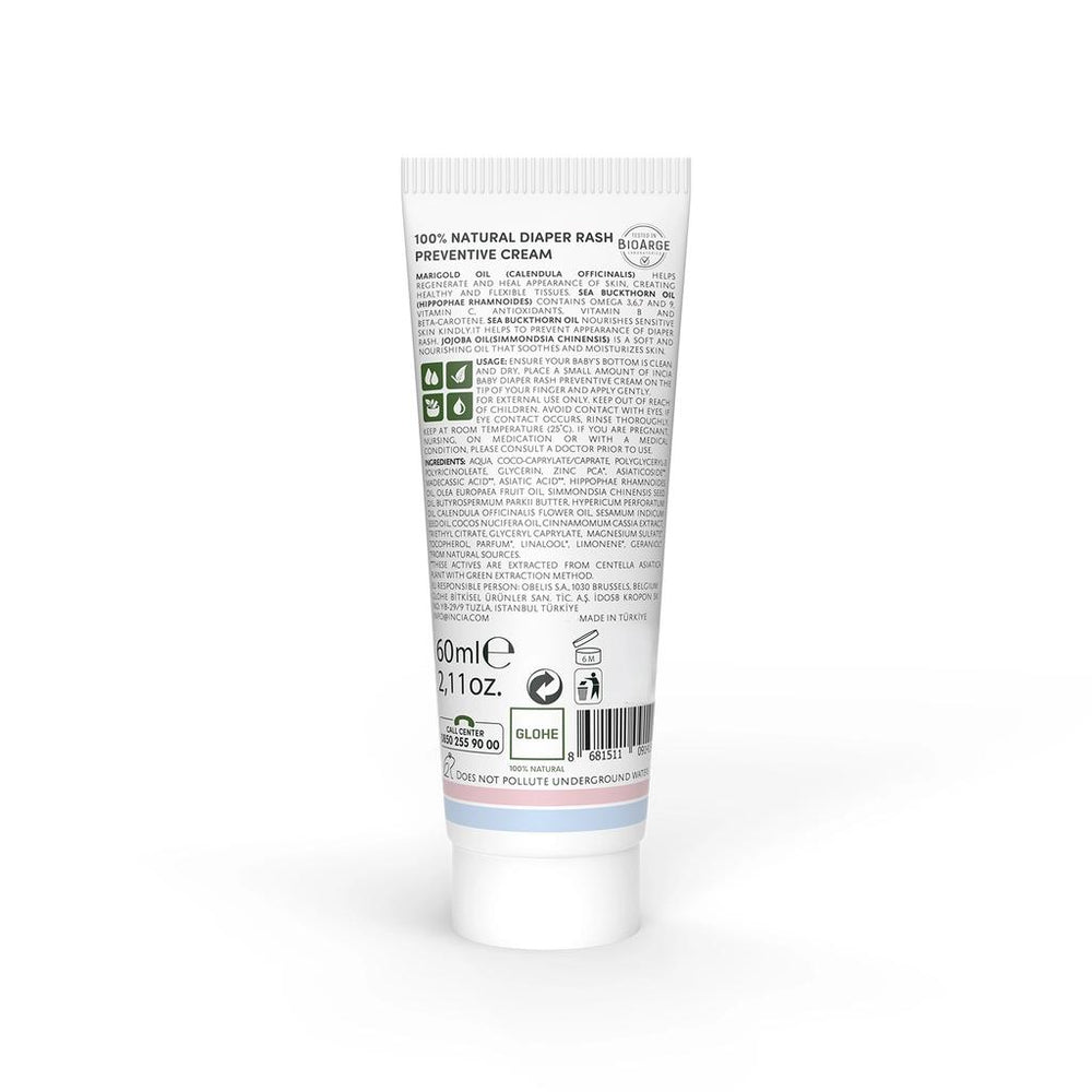 Incia Natural Baby Diaper Gel Cream for Sensitive Skin 60 ml