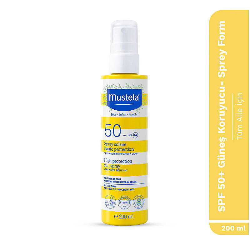 Mustela SPF 50+ High Protection Sun Spray for Babies 200 ml