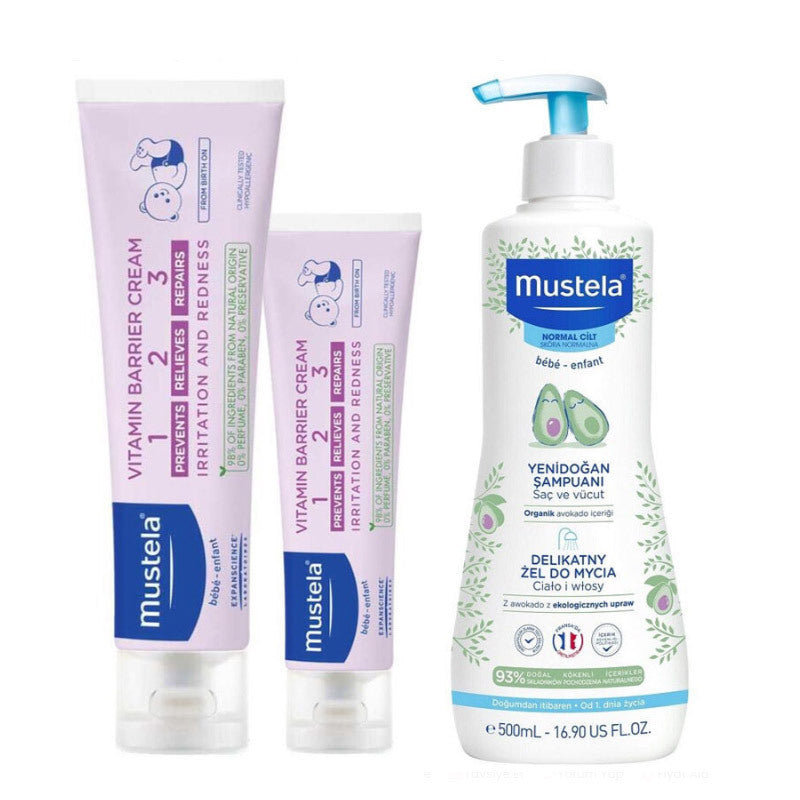 Mustela Essential Baby Care Set with Cleansing Gel & Cream