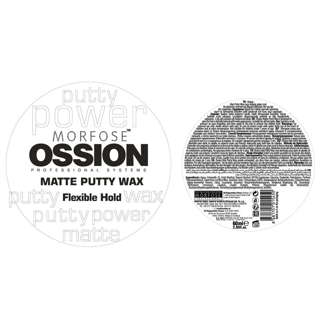 Morfose Ossion Putty Matte Wax for Strong Hold and Texture 60 ml