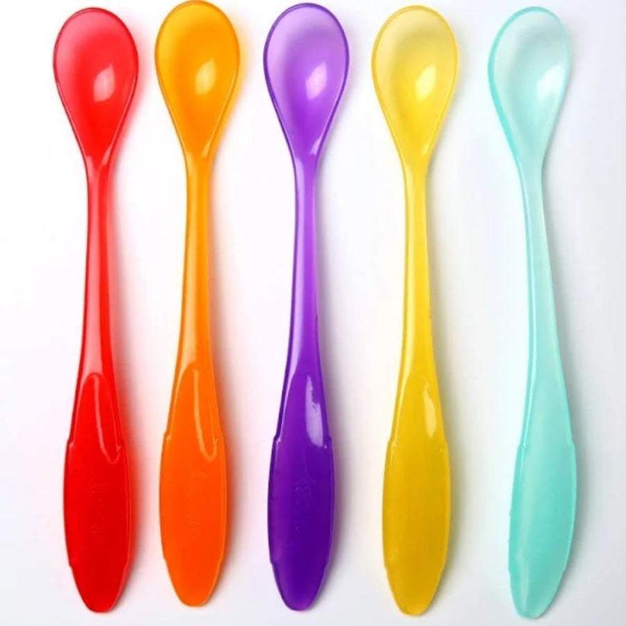 Mycey Long Handled Baby Feeding Spoons 5 Pack