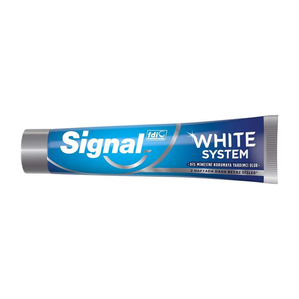 Signal White System Original Whitening Toothpaste - Natural Whitening Ingredients, Gentle on Teeth & Gums - 2.54 fl - view 2