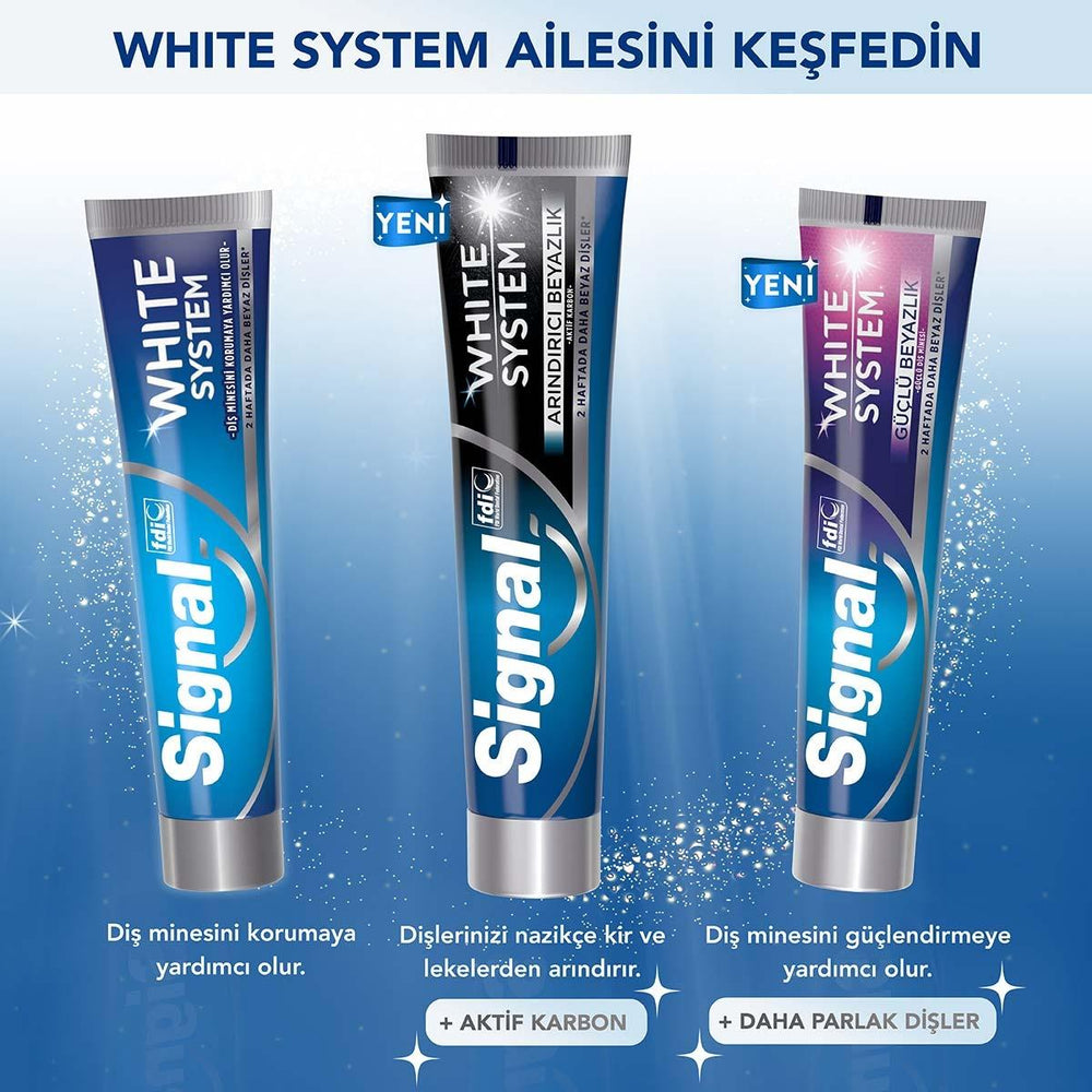Signal White System Arındırıcı Beyazlık Diş Macunu - Beyaz Dişler, Ferah Nefes - Toothpaste