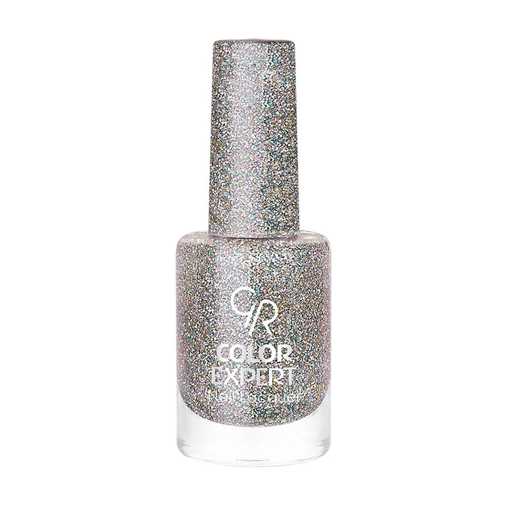 Golden Rose Color Expert Glitter Nail Polish 401, High Shine