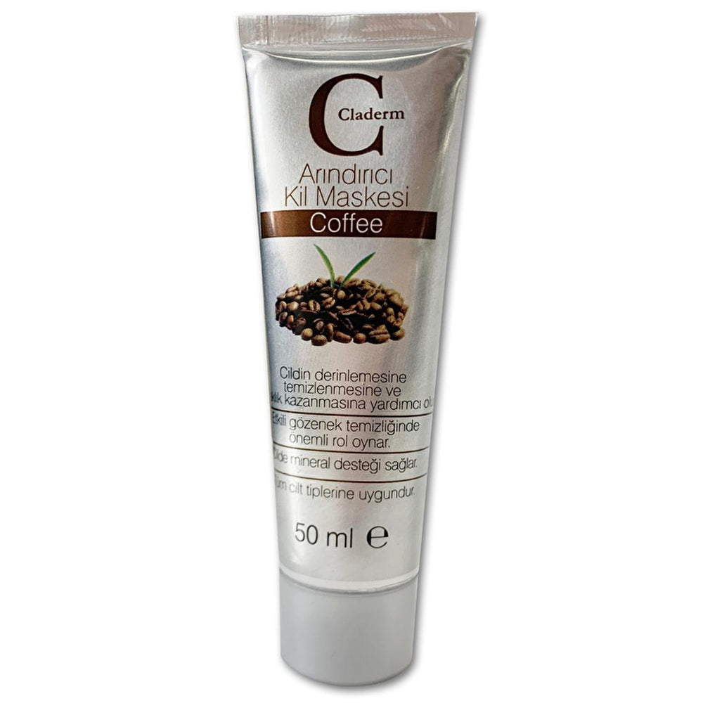 Claderm Coffee Face Mask - Natural Skincare with Coffee Extract & Clay, Exfoliating & Nourishing for All Skin - Face Mask