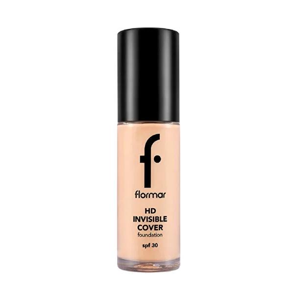 Flormar Invisible Cover HD Foundation - SPF30 Natural Finish Makeup with Buildable Coverage Flormar Invisible Cover HD Foundation - SPF30 Natural Finish Flormar Invisible Cover Foundation, SPF30 Foundation Makeup, Natural Finish Foundation, HD Foundation, Buildable Coverage Foundation, Foundation Makeup, Makeup with SPF, Natural Makeup, Semi-Matte Finish, Long-Lasting Makeup, Creamy Foundation, Everyday Makeup, Special Occasion Makeup