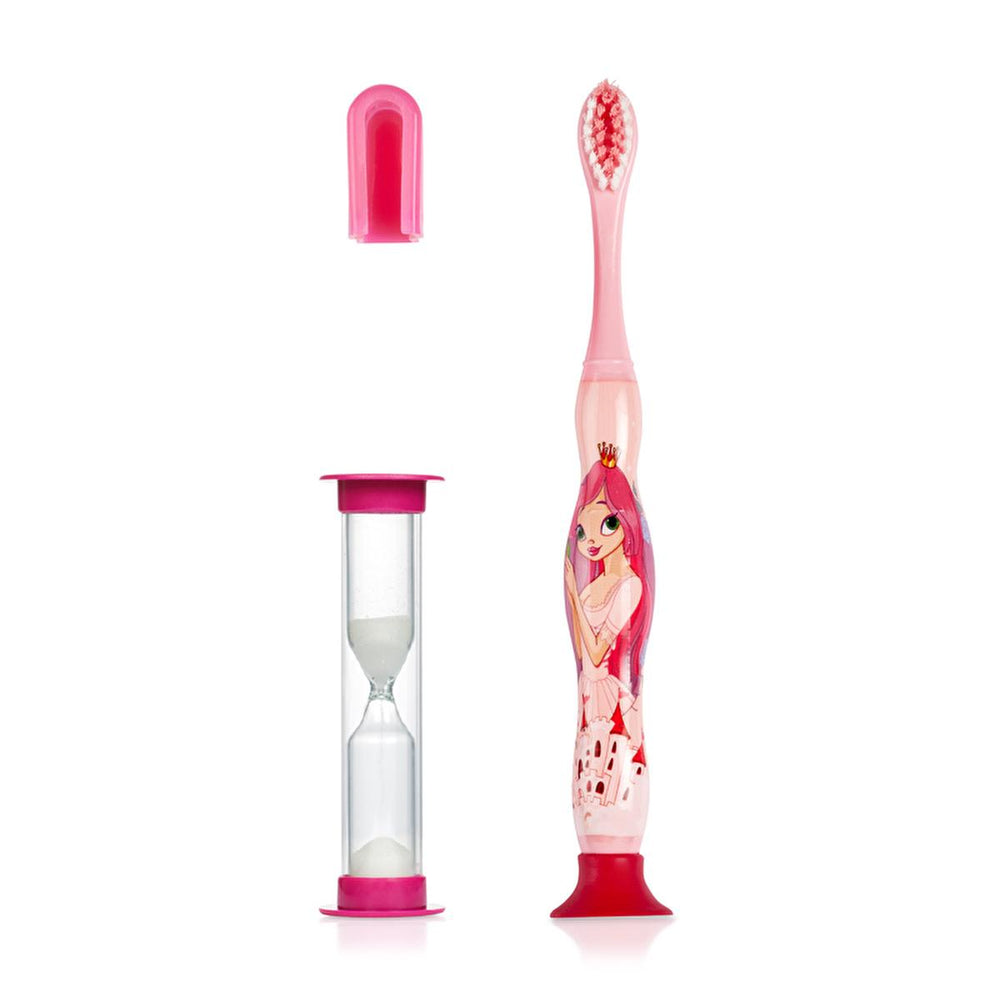 Benri Dent Children's Toothbrush with Timer - Soft Bristle, Ergonomic Handle, Gentle on Teeth and Gums - Toothpaste