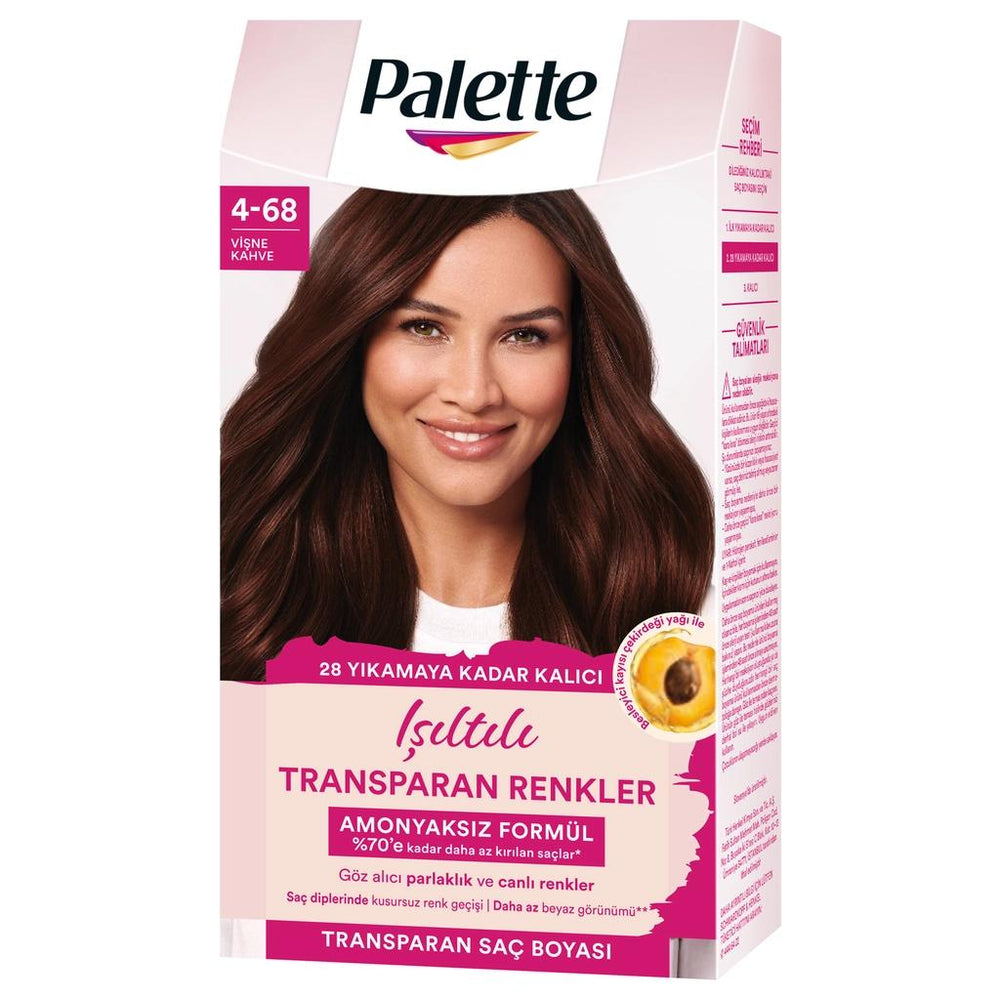 Palette Glossy Transparent Colors Hair Dye 4-68 Cherry Brown