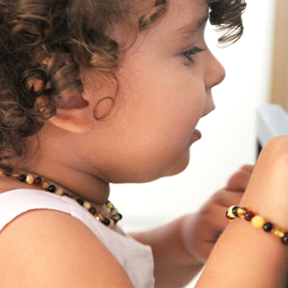 Babyjem Amber Teething Bracelet for Babies - Natural Pain Relief, Individually Knotted Amber Stones - view 4