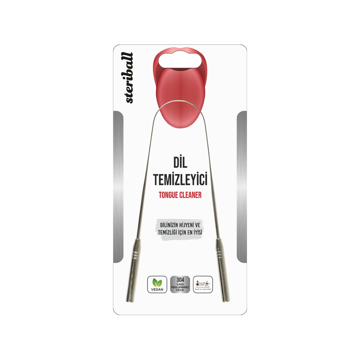 Steriball Stainless Steel Tongue Cleaner for Fresh Breath