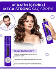 Morfose Keratin Hair Styling Spray - Long-Lasting Hold, Strengthens Hair, 10.14 fl oz Morfose Keratin Hair Spray for Long-Lasting Style keratin hair spray, long-lasting hair styling, non-greasy styling product, quick-drying hair spray, residue-free hair styling, hair care products, styling spray, keratin benefits, hair strengthening, Morfose, hair styling products, long-lasting hold, healthy hair, hair nourishment