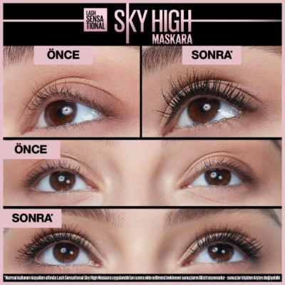 Maybelline New York Lash Sensational Sky High Mascara - Long-Lasting, Volumizing & Lengthening Formula for Dramatic Eye Effect Maybelline Lash Sensational Sky High Mascara - Long-Lasting & Volumizing Maybelline New York Lash Sensational Sky High Mascara, long-lasting mascara, volumizing mascara, lengthening mascara, easy application mascara, mascara, cosmetics, makeup, beauty products, eye care, lash care, dramatic eye effect, volumizing formula, lengthening formula, nourishing lashes