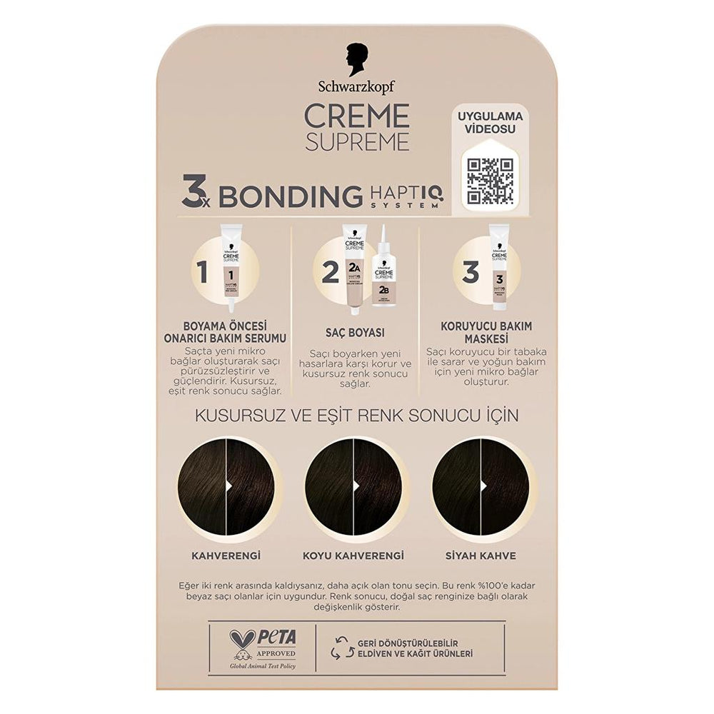 Schwarzkopf Creme Supreme Hair Dye 3-0 Dark Chestnut