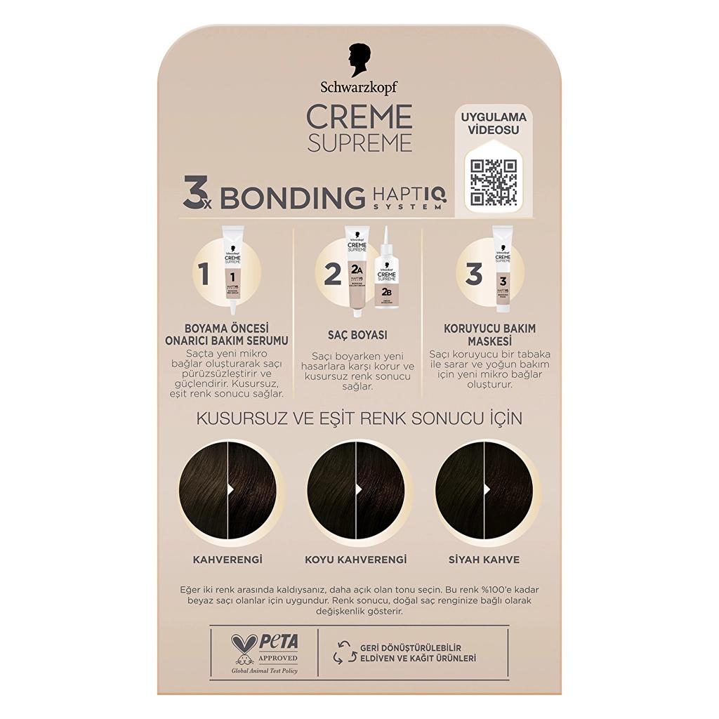 Schwarzkopf Creme Supreme Hair Dye 3-0 Dark Chestnut
